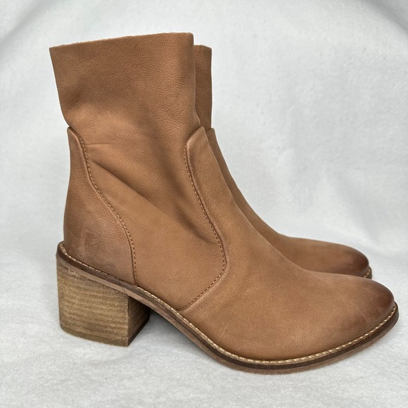 Diba Shoes - Sundance Diba True Majes Tic Boots Mid Calf Ankle Bootie Chunky Block Heel Sz 7